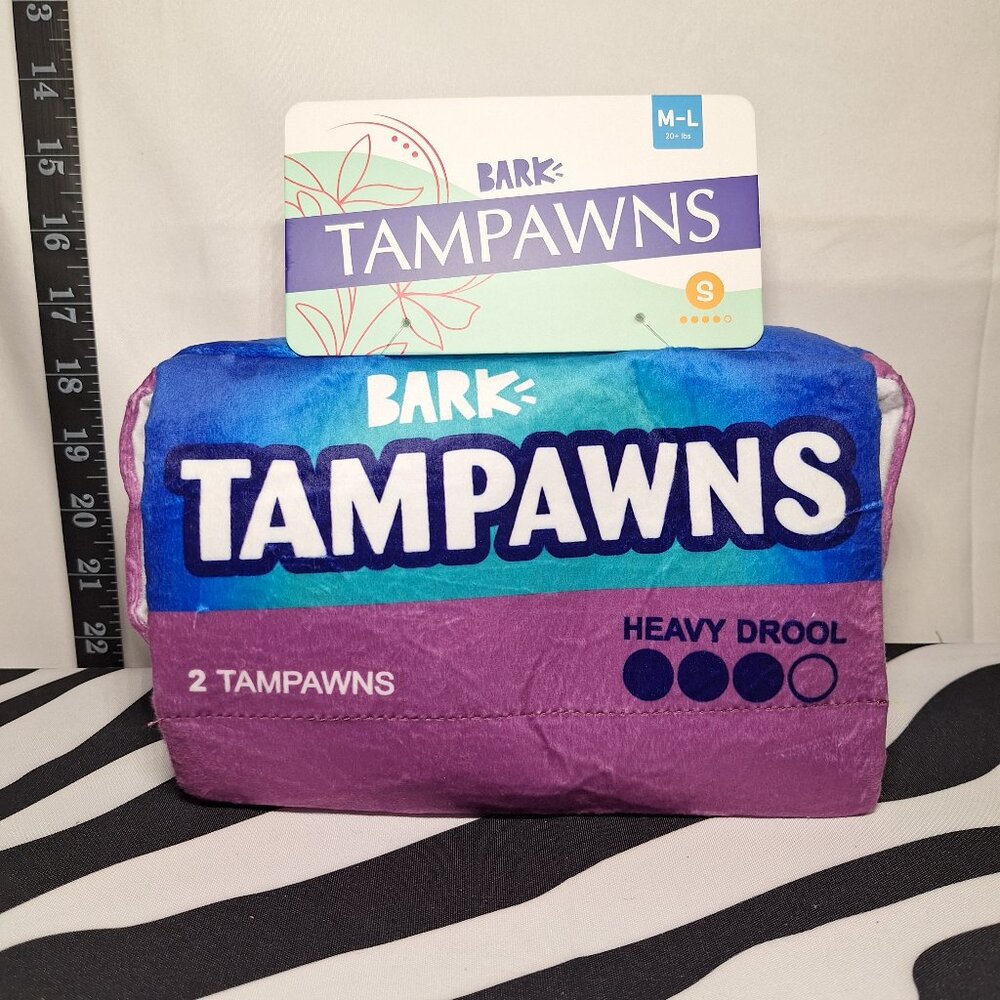 NWT Bark Tampawns Dog Toy M-L